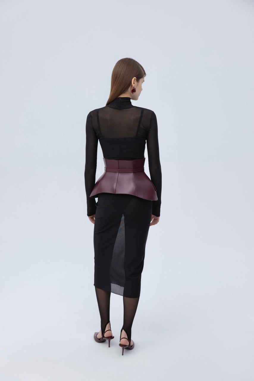Leather basque