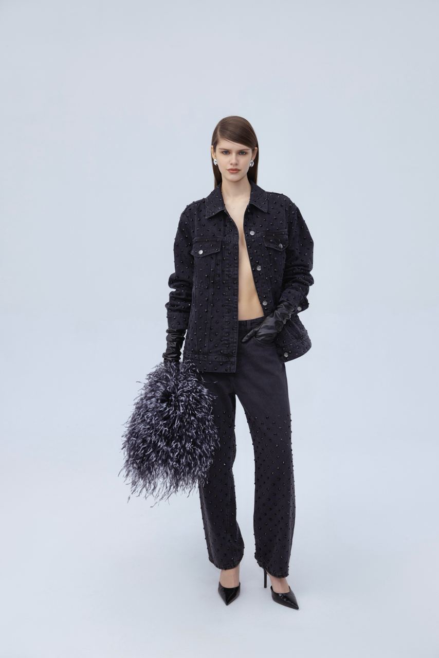 Diamante jeans jacket