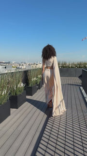 One-shoulder top with tail