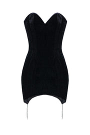 Black Velvet Dress with Chains