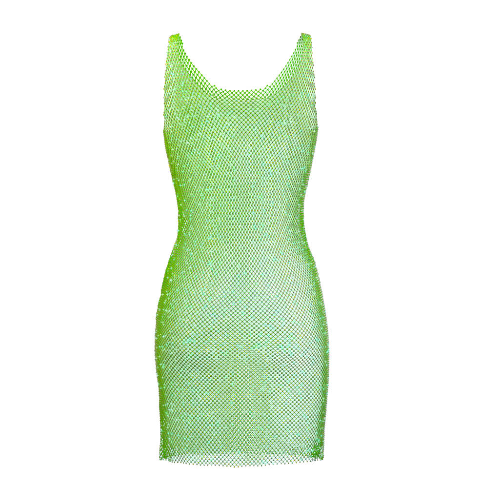 Lime Green Sydney Mini Dress - SANTA